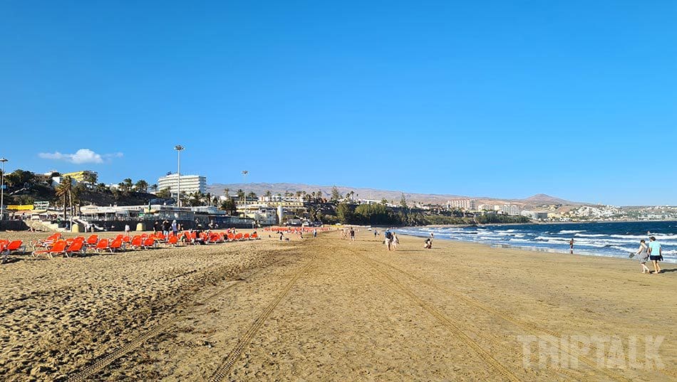 Het bekende strand van Gran Canaria, Playa del Ingles