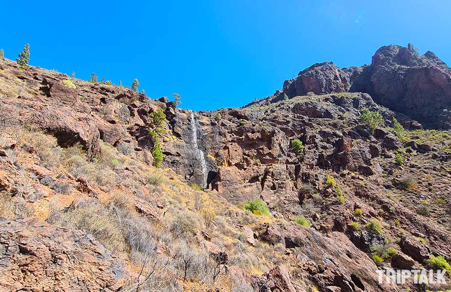 Punt voor de wandeling Gran Canaria naar waterval Azulejos