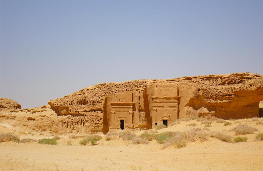 De stad Madain Saleh in Saoedi -Arabie