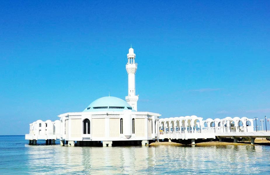 Een moskee in de stad Jeddah