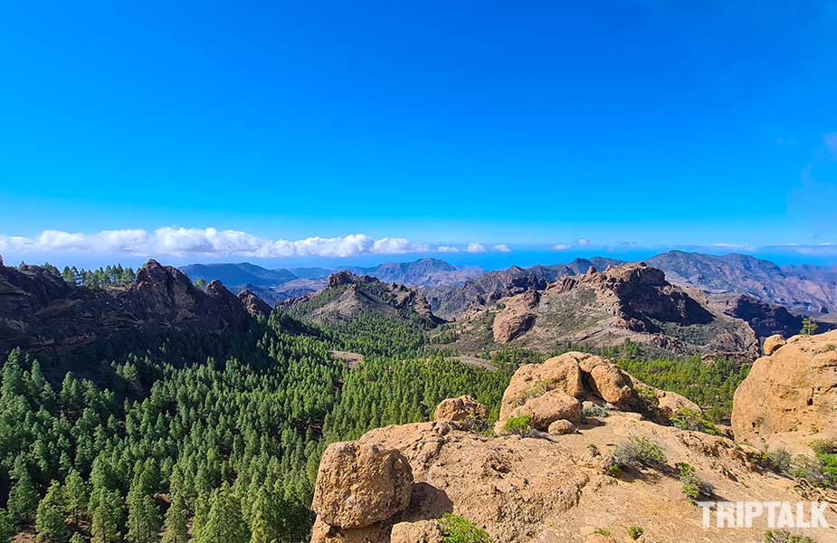 De omgeving bij El Roque Nublo wandeling