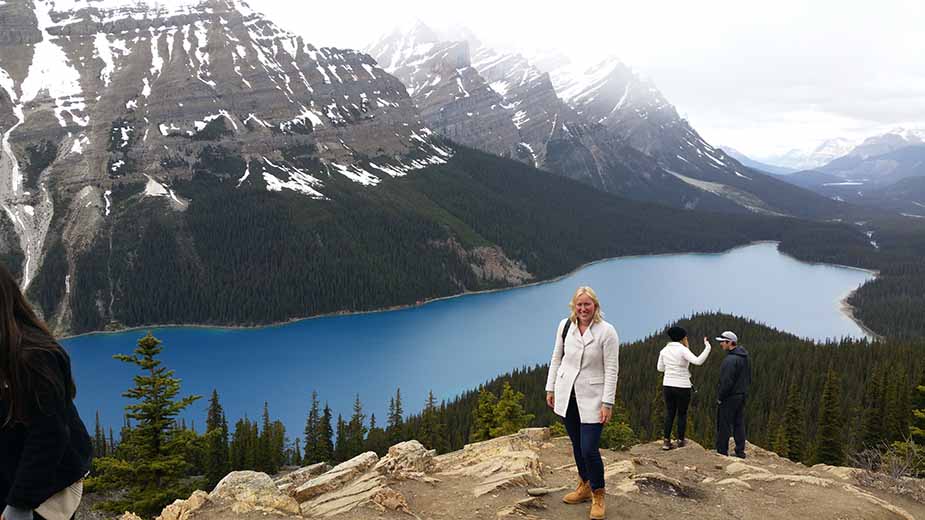 Peyto Lake wandelroutes in West-Canada