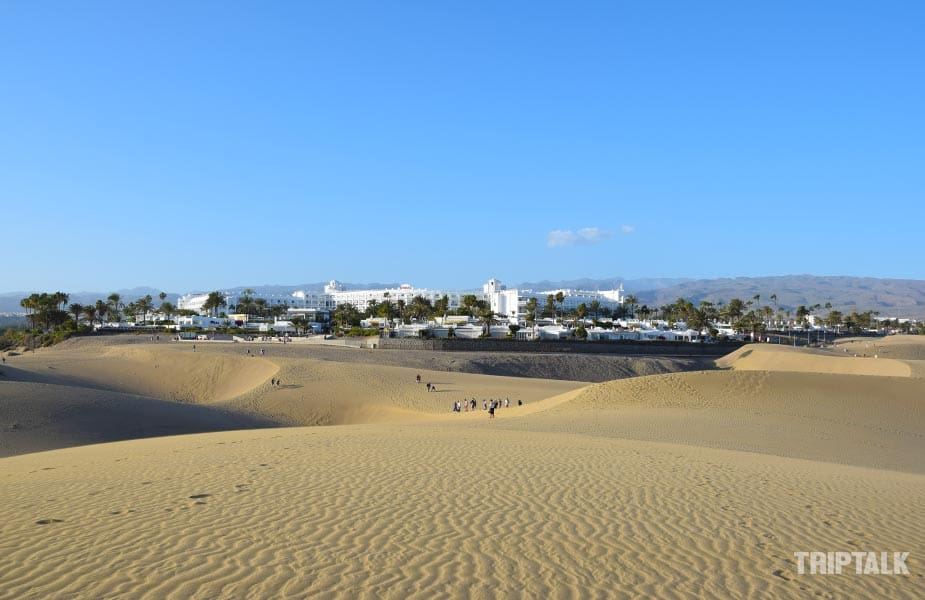 Riu Palace Maspalomas gezien vanuit de Dunas