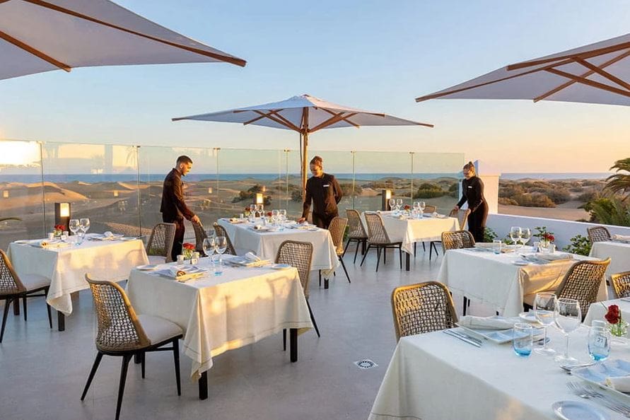 Terras met uitzicht RIU Palace Maspalomas