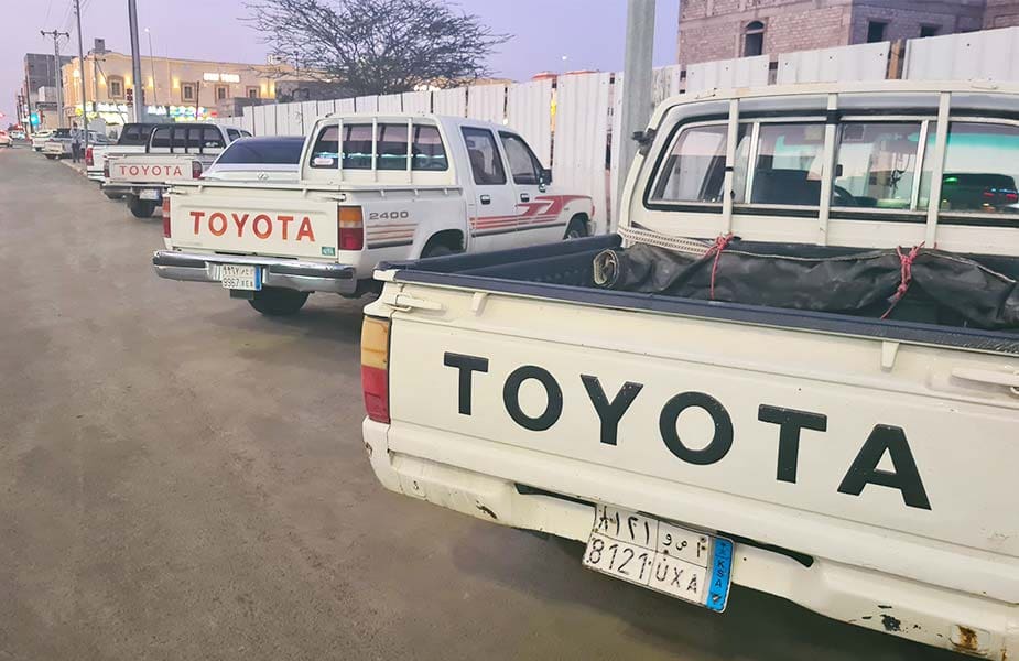 Reizen door Saoedi Arabie met een Toyota Pickup