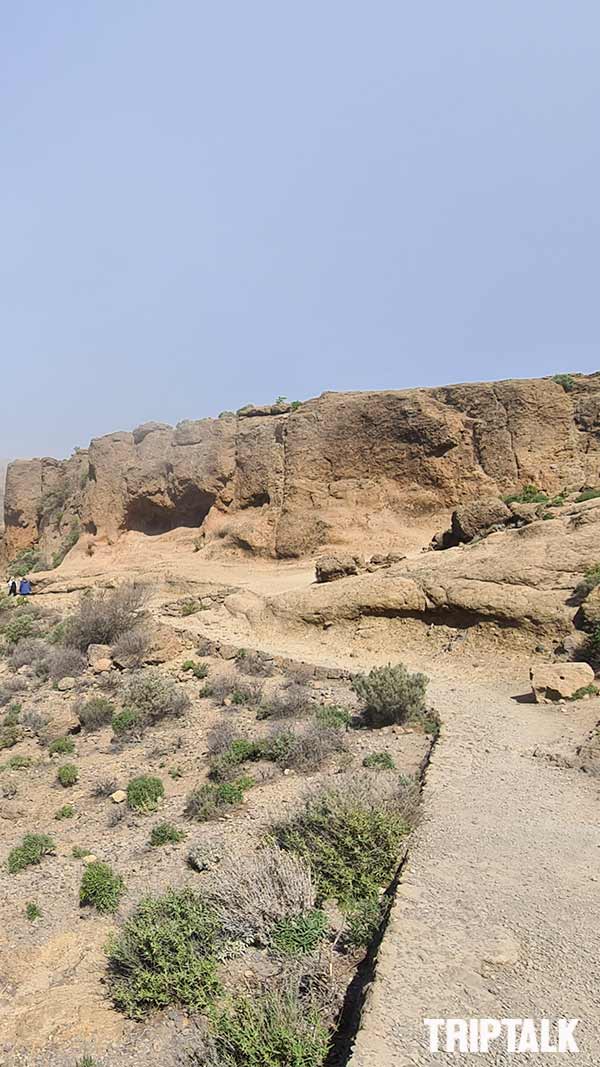 Vlak gedeelte bij El Roque Nublo op Gran Canaria