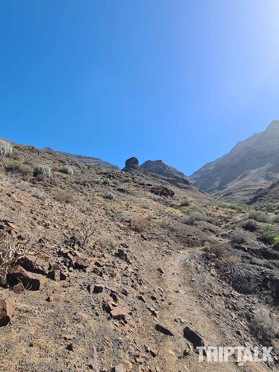 Weg terug van wandeling naar Playa Gui Gui