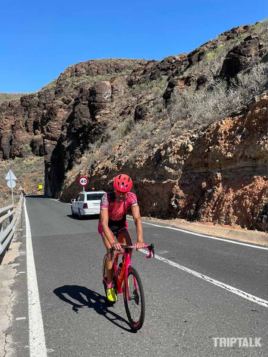 Wielrenner op Gran Canaria