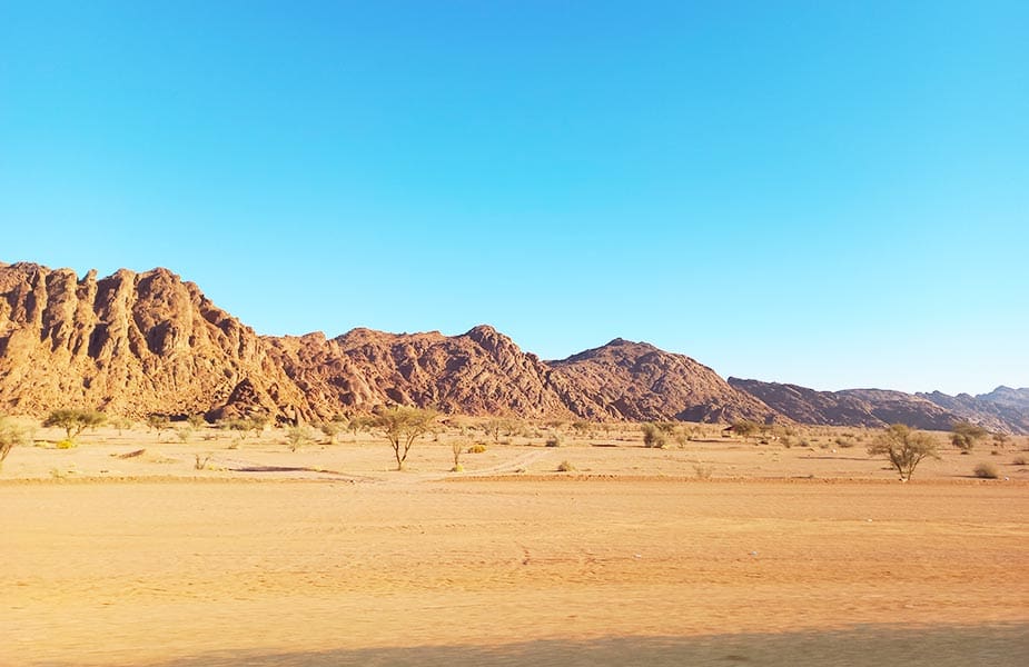 Woenstijlandschap in Saoedi Arabie