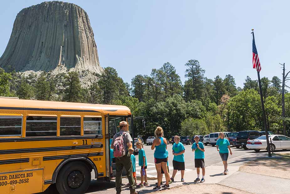 Devil's tower berg in West Amerika