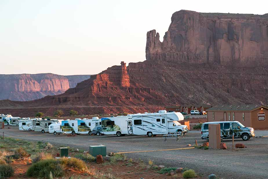 The View Campground, een camping voor campers die rondreizen door West-Amerika