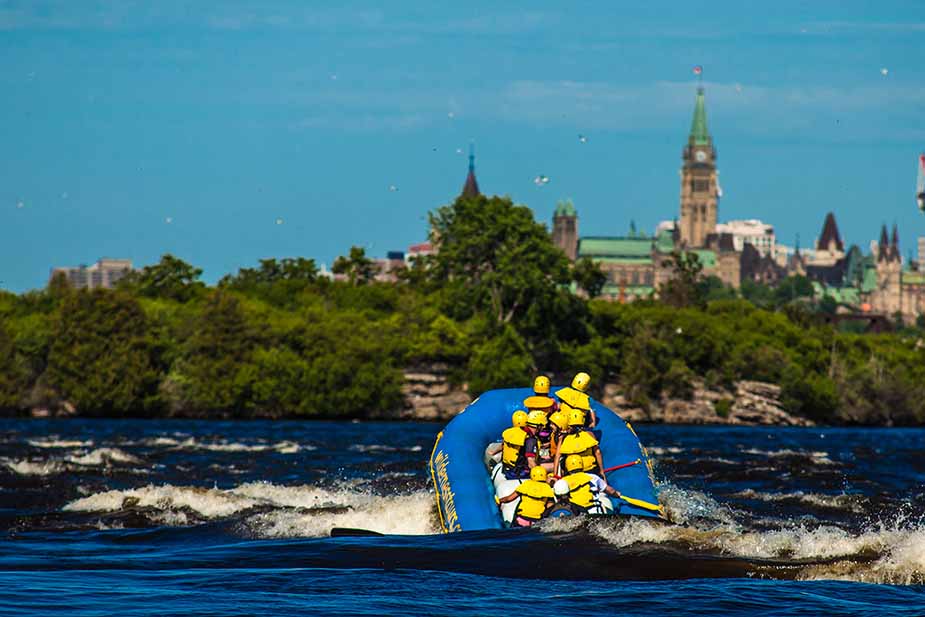 raften langs bezienswaardigheden in Ottawa