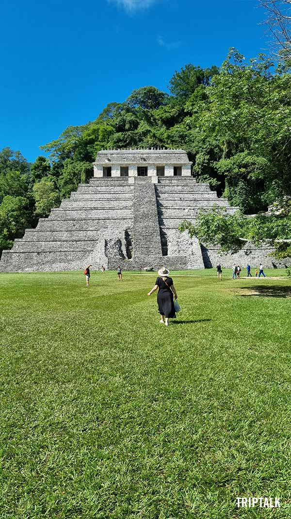 Een van de Maya tempels in de jungle bij Palenque