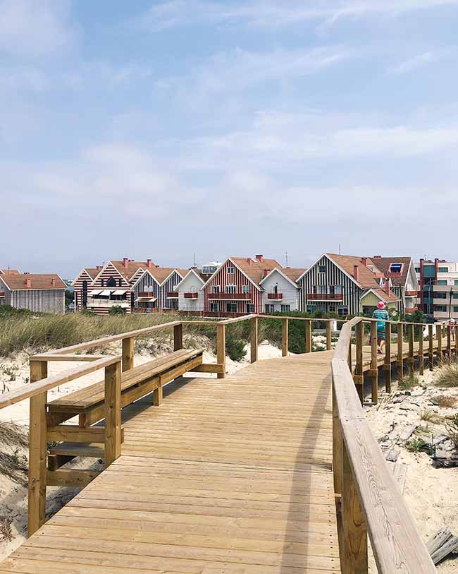 Strand bij Aveiro in Portugal