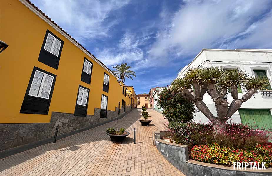 Straatje in Grandilla op Tenerife