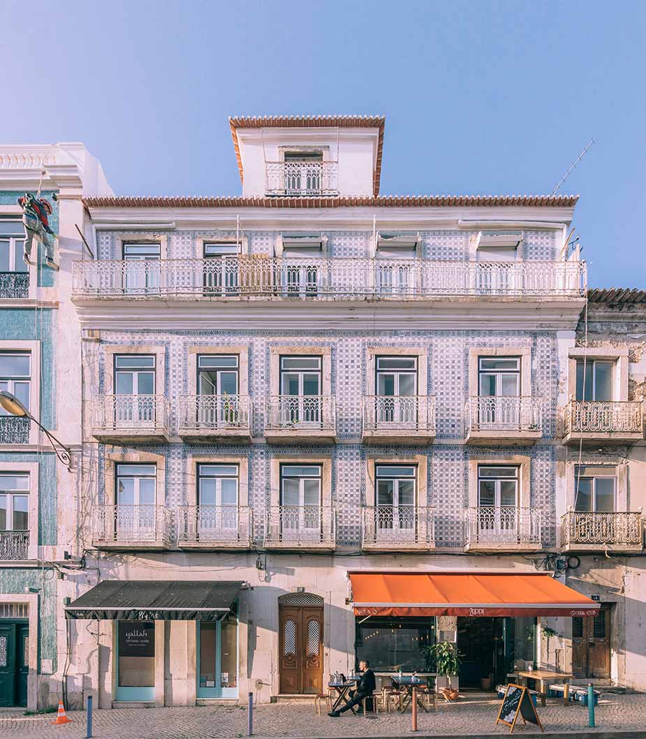 De straten van de wijk Santos in Lissabon