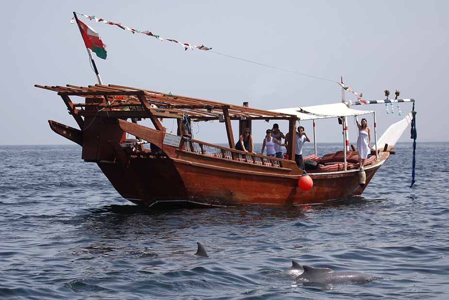 Op een boot in Muscat, Oman