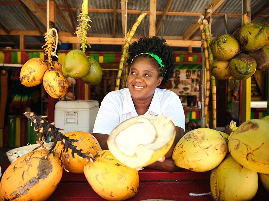 eten tijdens reis naar Jamaica