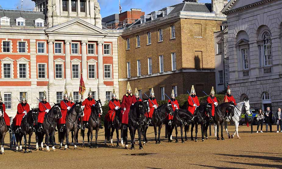 Wissel van de wacht tijdens een weekend naar London