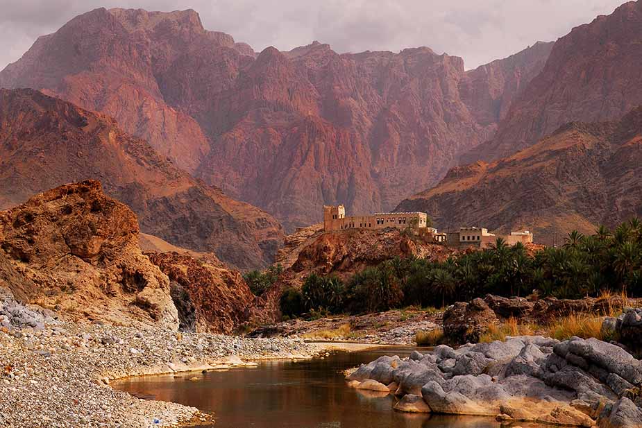 Hajar gebergte in Oman, zien tijdens je vakantie in Oman