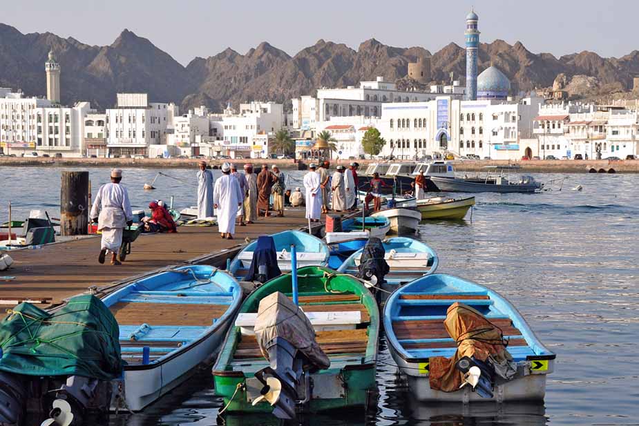 Muscat havenstad in Oman,de eerste stop tijdens een vakantie in Oman