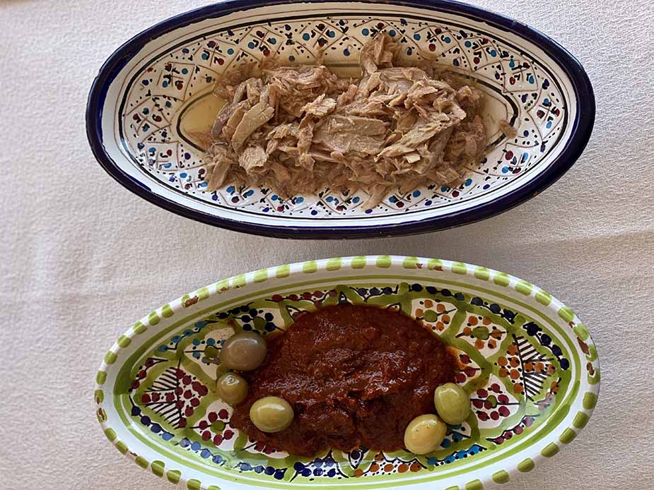 Harissa tijdens een reis naar Tunesië 