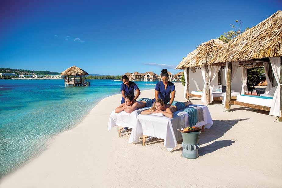Sandals Hotels Massage tijdens reis naar Jamaica