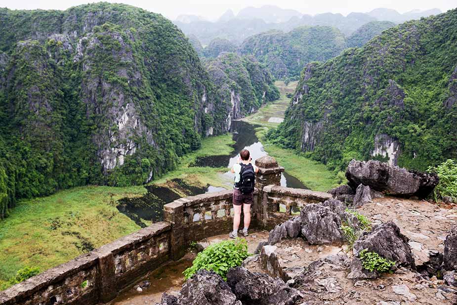 Uitzicht over Ngo Dong rivier Dal tijdens het reizen door het noorden van Vietnam