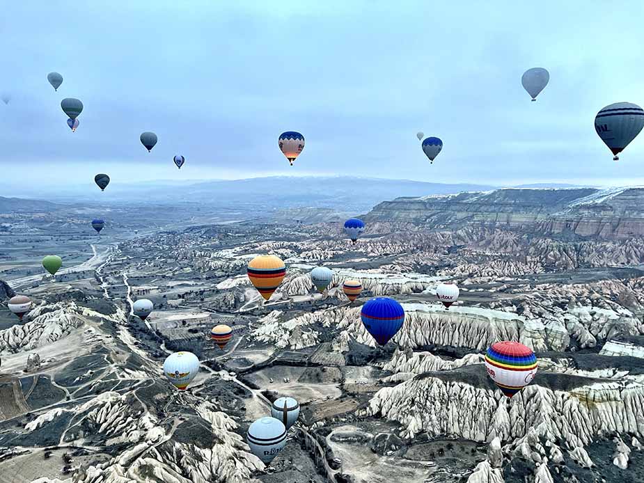 Luchtballonnen in Cappadocië