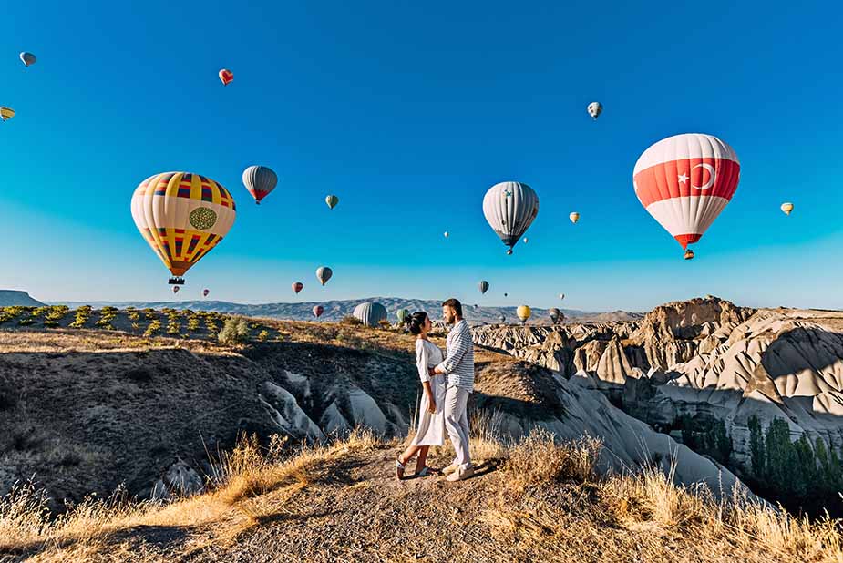 Luchtballonnen in Cappadocië