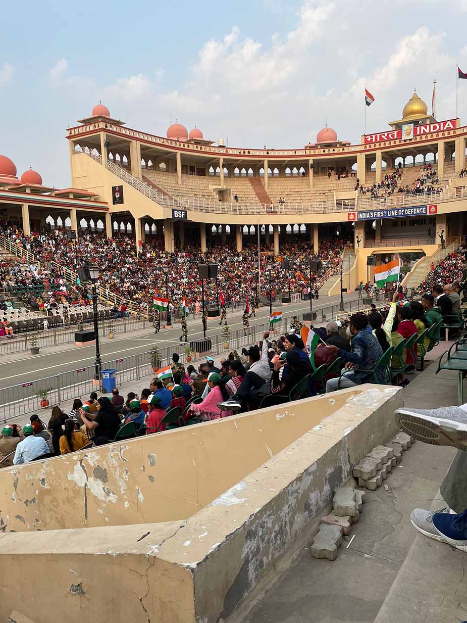 Wagah Grens in India, een van de Rajasthan bezienswaardigheden