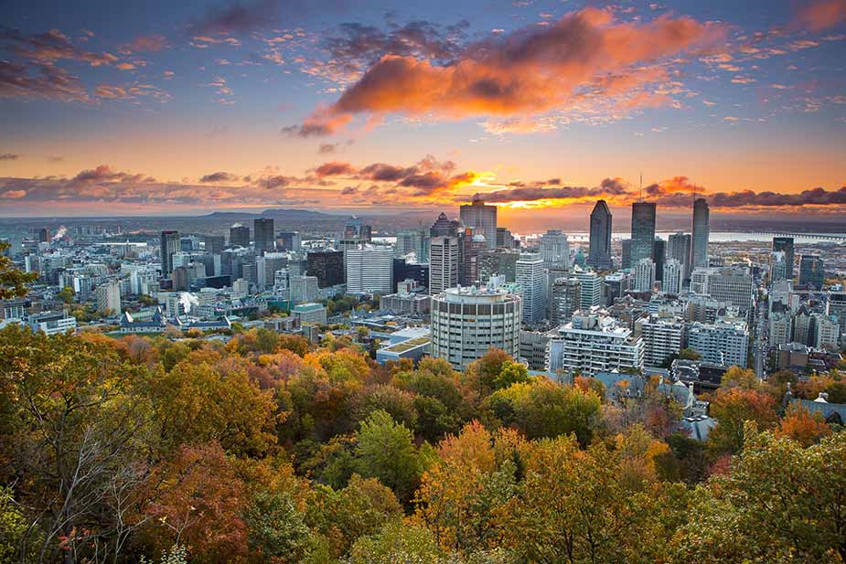Montreal gezien vanaf boven