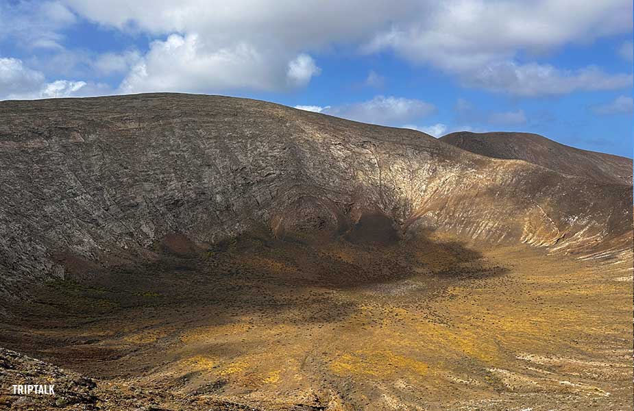 Krater van de Caldera Blanca op Lanzarote