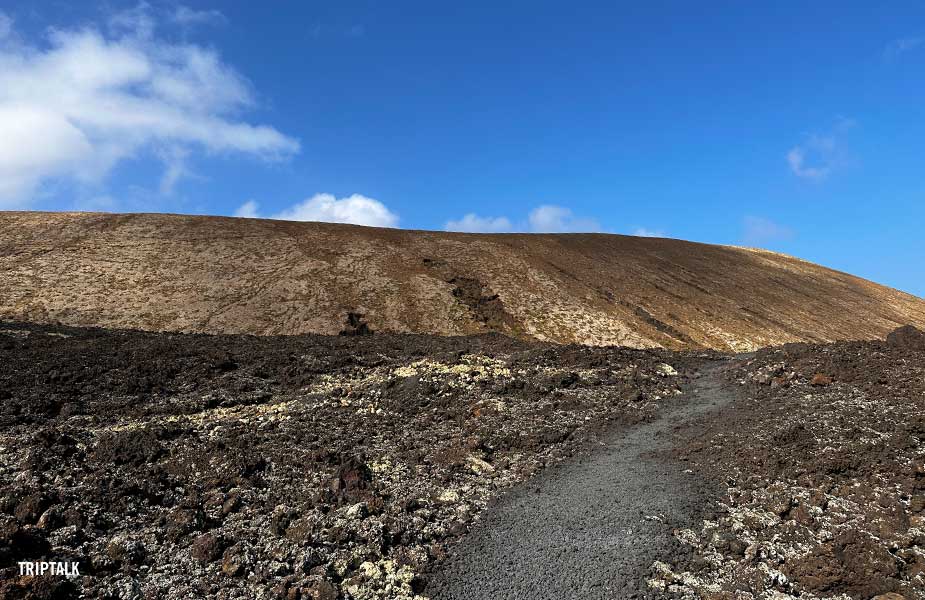 Het pad naar de Caldera Blanca