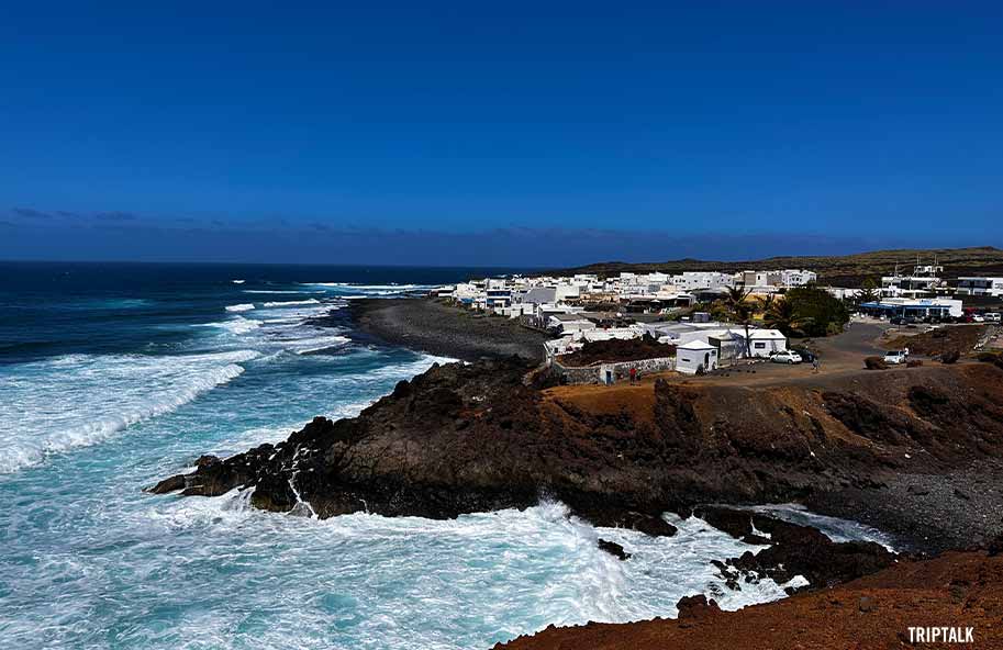 Het plaatsje El Golfo op Lanzarote