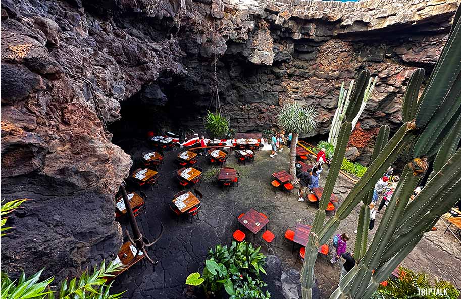 Restaurant in Jameos del Agua op Lanzarote