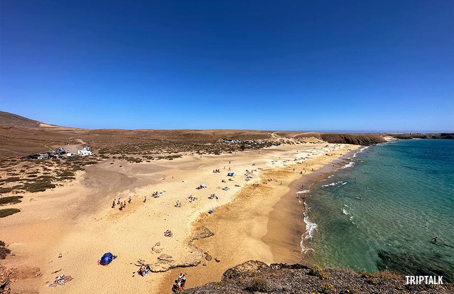 Het Playa Mujeres strand in het zuiden van Lanzarote