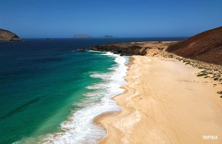 Het mooie strand Playa de las Conchas