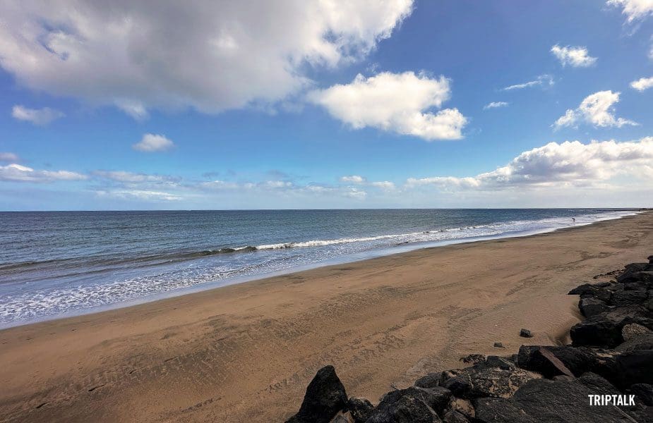 Strand Playa de Matagorda op Lanzarote