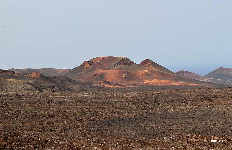 Vulkanen in Nationaal Park Timanfaya op Lanzarote