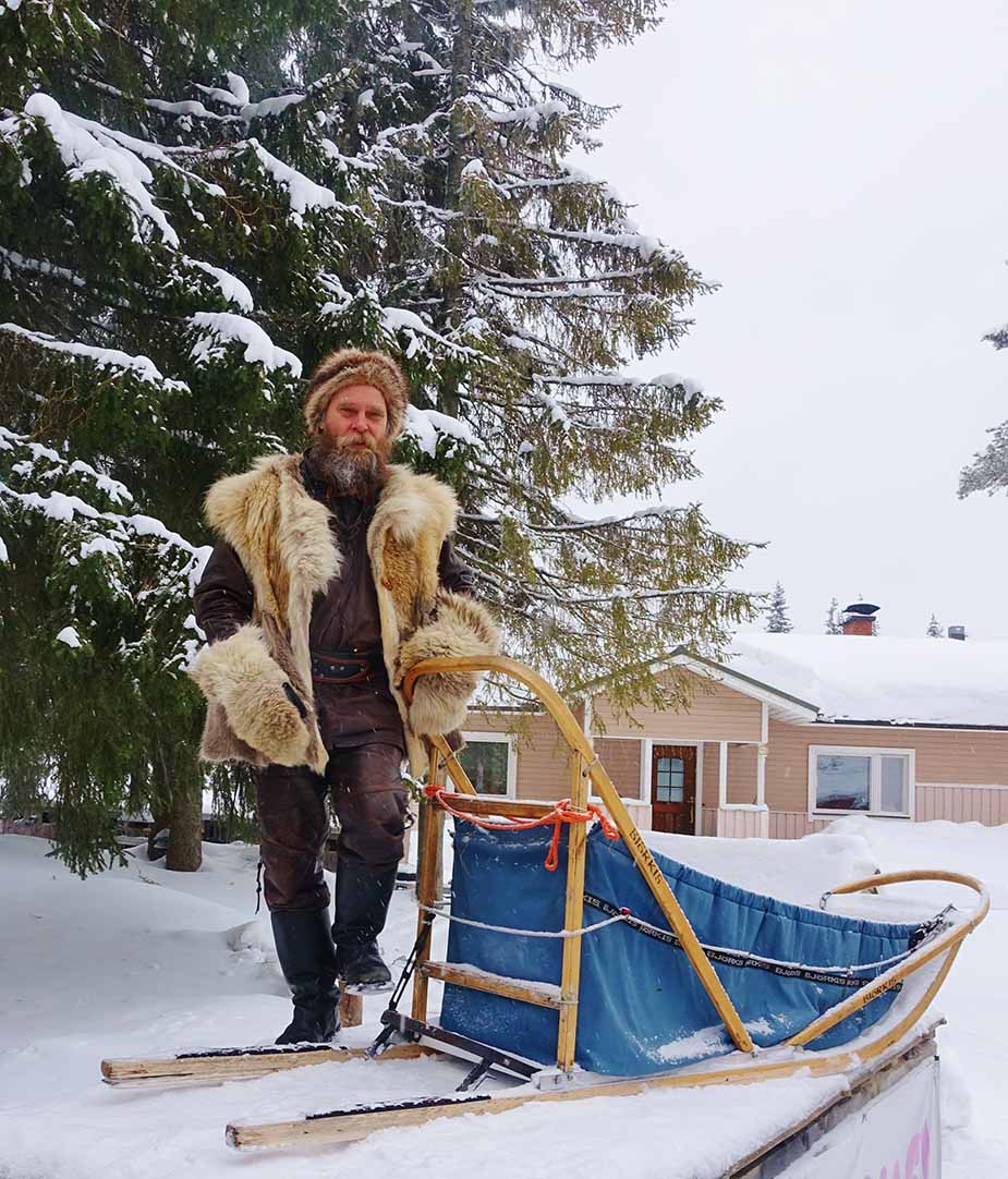 Susi de Wolfman tijdens een vakantie naar Fins Lapland