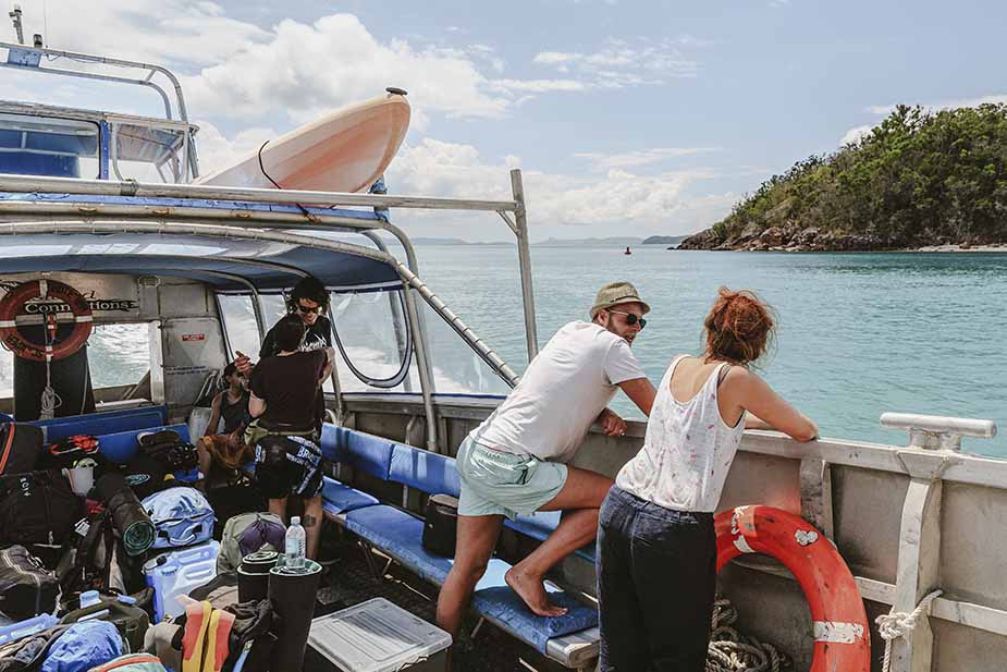 Met de boot naar Whitsunday Islands