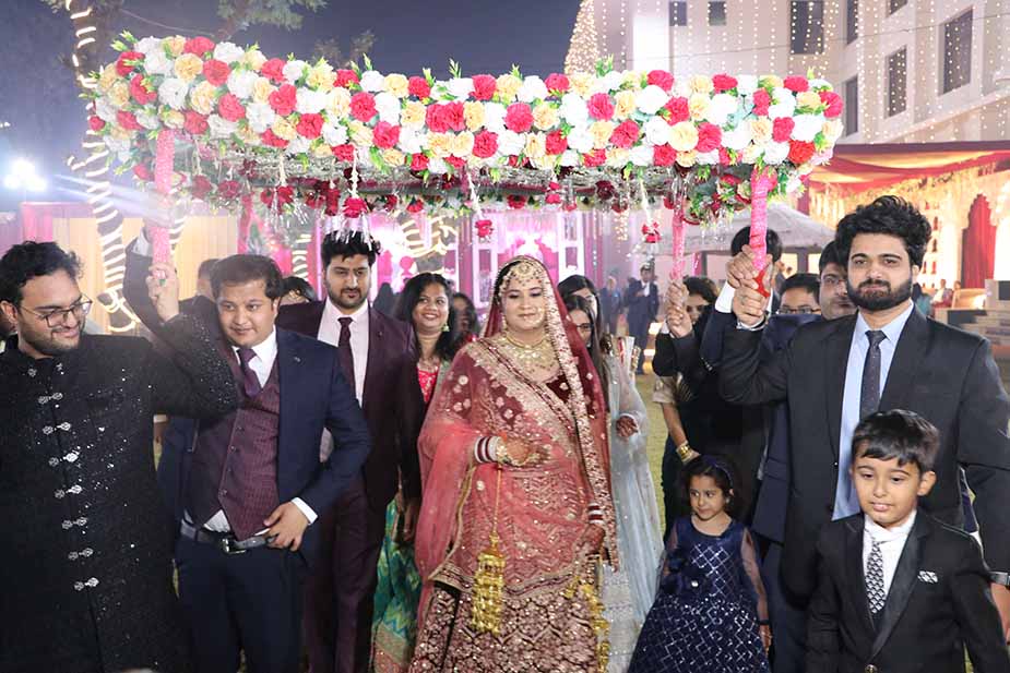 Bruid op een bruiloft in India