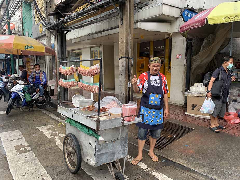 Straatverkoper in Thailand