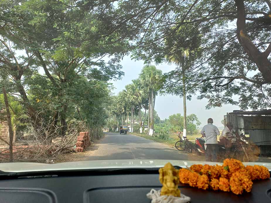 Uitzicht tijdens roadtrip door India