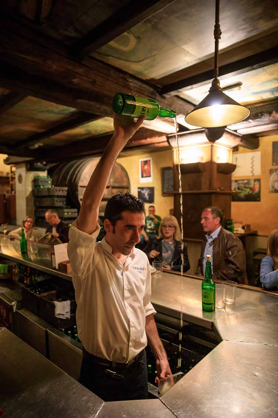 Sider drinken in Noord-Spanje