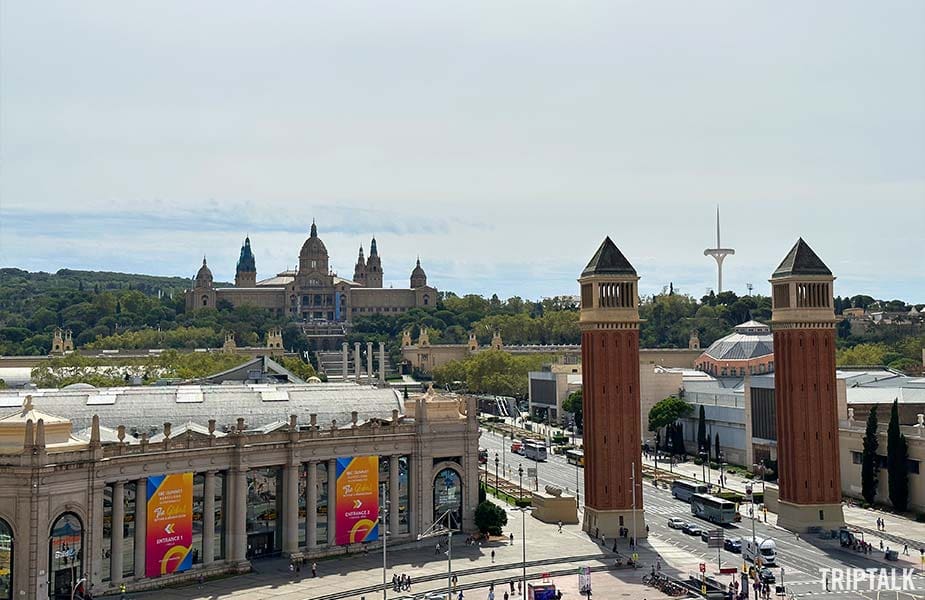 Uitzicht vanaf Las Arenas in Barcelona