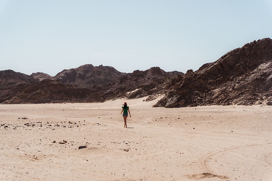 Witte zandduinen in Wadi el Gemal