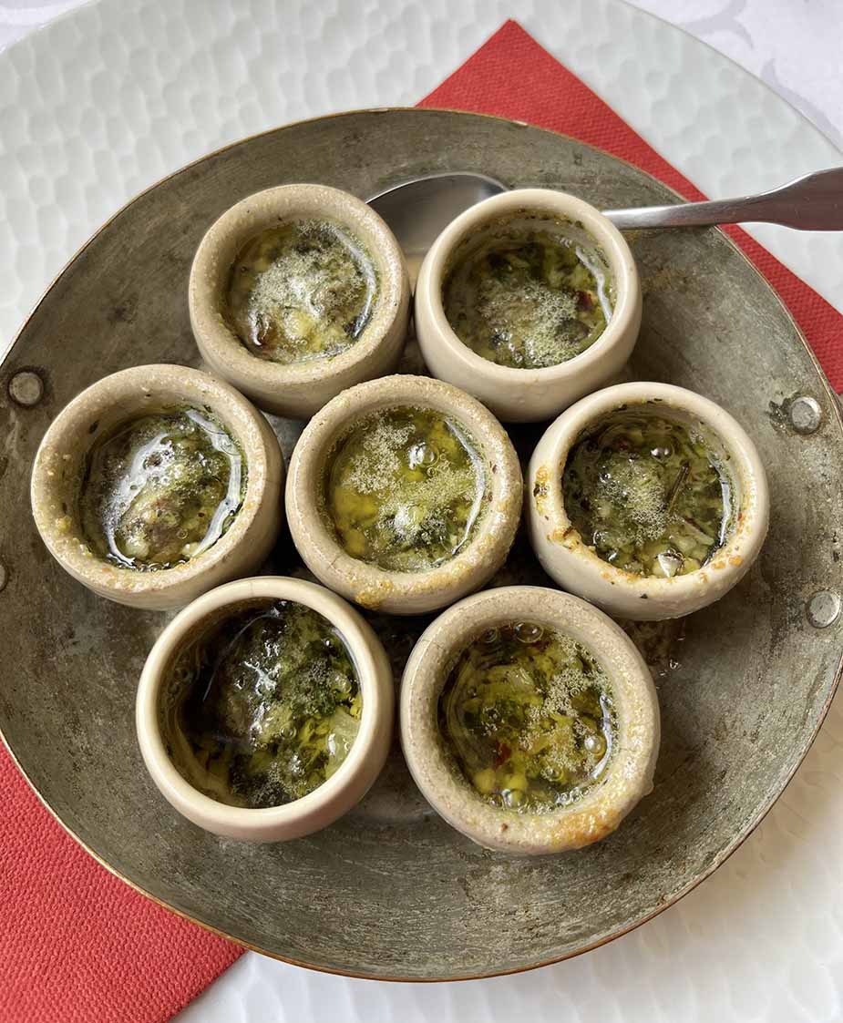 Slakken eten in Normandië