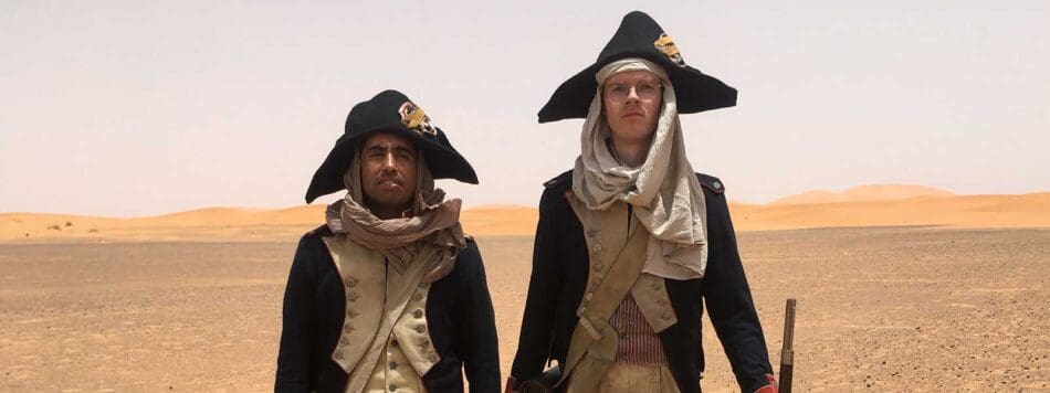 Filmen in de woestijn voor de film Napoleon van Ridley Scott